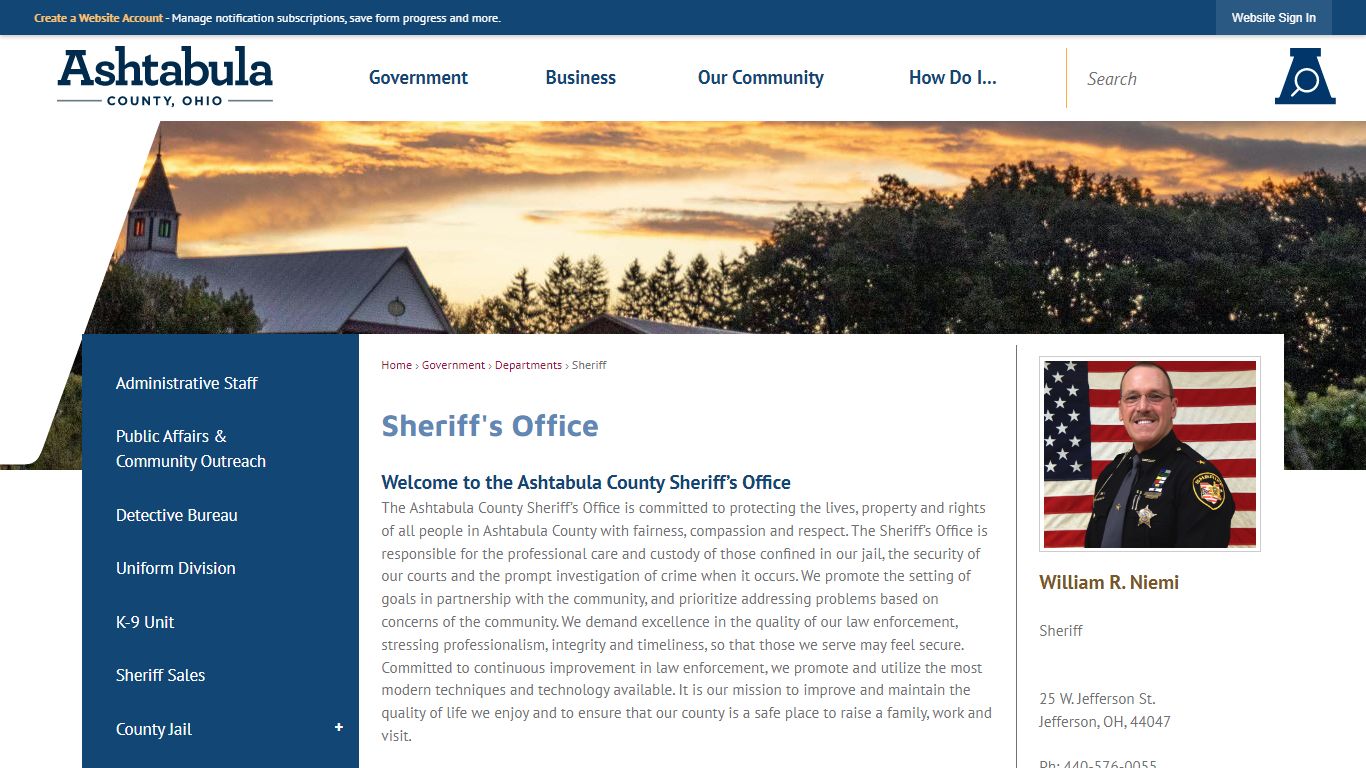 Sheriff's Office | Ashtabula County, OH - Official Website